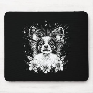 Tattoo Style Lover Papillon Retro Dog _1 Muismat