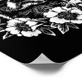 Tattoo Style Lover Pekingese Retro Dog Poster (Hoek)