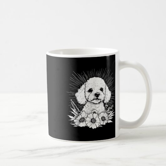 Tattoo Style Lover Poedel Retro Hond _1 Koffiemok (Rechts)