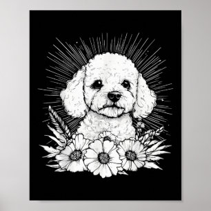 Tattoo Style Lover Poedel Retro Hond _1 Poster