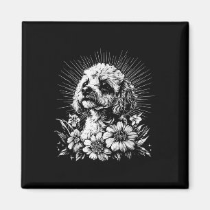 Tattoo Style Lover Poedel Retro Hond Magneet