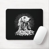 Tattoo Style Lover Saluki Retro Dog Muismat (Met muis)