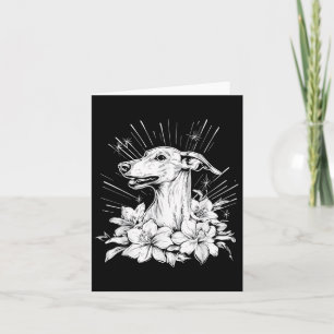 Tattoo Style Lover Whippet Retro Dog Kaart