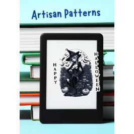 Tattoo Style Moonlit Witch Pumpkin Patch Vinyl Sticker