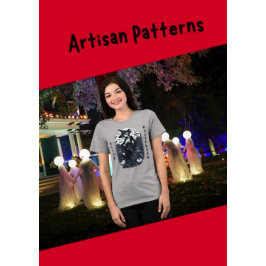 Tattoo Style Moonlit Witch Pumpkin Tri-Blend Shirt