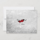 Tattoo Style Muerte Skull en Flourishes nodigen ui Kaart (Achterkant)