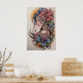 Tattoo style poster (Keuken)