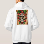 Tattoo Style Red Apple Squeezed by Hand – Love  Hoodie (Achterkant)