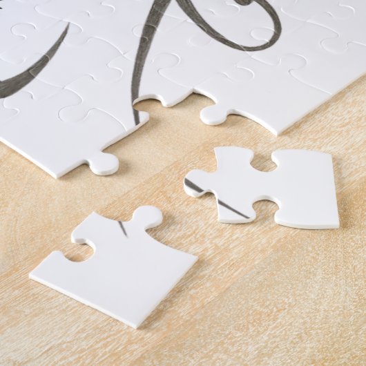 "Tattoo Style Red Rose" Puzzle Legpuzzel (Zijkant)