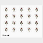 Tattoo Style Rose Ronde Sticker (Vel)