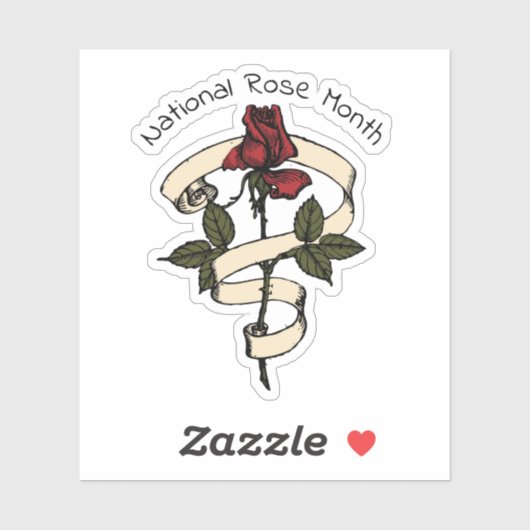 Tattoo Style Rose Sticker (Vel)