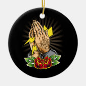 Tattoo Tatoeëren Tribal Symbool Artiest Bidden Lic Keramisch Ornament (Voorkant)