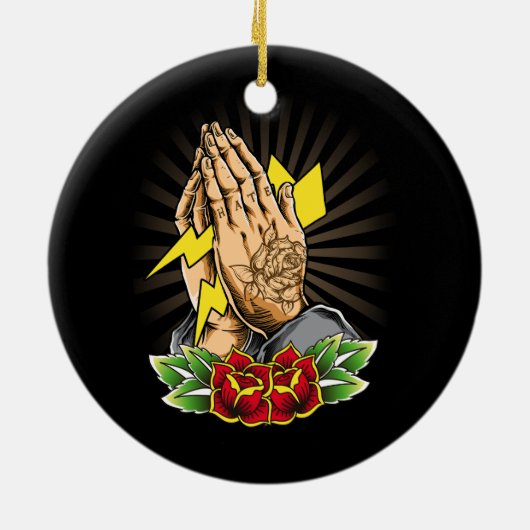 Tattoo Tatoeëren Tribal Symbool Artiest Bidden Lic Keramisch Ornament (Achterkant)