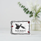 Tattoo Tattoo Pistool Gothic Thorn & Vine Visitekaartje (Staand voorkant)