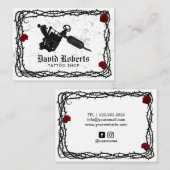 Tattoo Tattoo Pistool Gothic Thorn & Vine Visitekaartje (Voorkant / Achterkant)