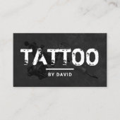 Tattoo Tattoo Pistool Grunge Typografie Visitekaartje (Voorkant)
