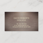 Tattoo Tattoo Pistool  metaalgoud Visitekaartje (Achterkant)