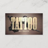 Tattoo Tattoo Pistool  metaalgoud Visitekaartje (Voorkant)