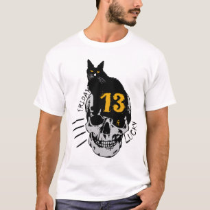 Tattoo the Death Card Black 13 numero chan T-shirt