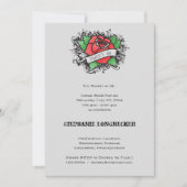 Tattoo thema Sweet 16 Uitnodiging (Voorkant)