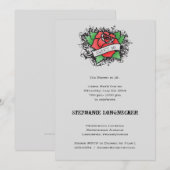 Tattoo thema Sweet 16 Uitnodiging (Voorkant / Achterkant)