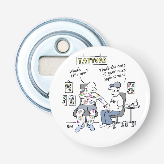 Tattoo Theme Funny Tattooist Button Flesopener (Voorkant)