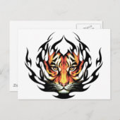 Tattoo Tiger Briefkaart (Voorkant / Achterkant)