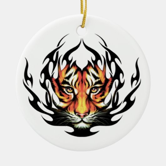 Tattoo Tiger Keramisch Ornament (Voorkant)