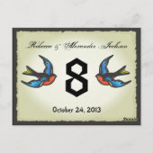 Tattoo Trouwtafel Nummer Kaart (Achterkant)