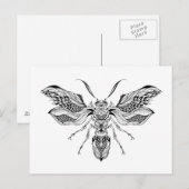 Tattoo van bijen briefkaart (Voorkant / Achterkant)