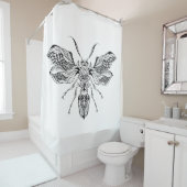 Tattoo van bijen douchegordijn (In situ)