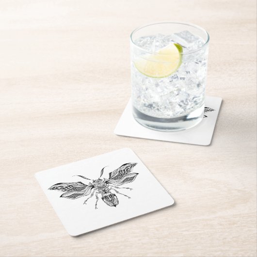 Tattoo van bijen kartonnen onderzetters (Insitu)