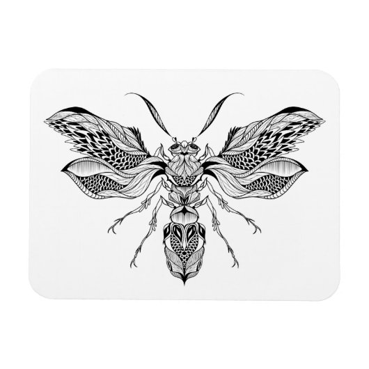 Tattoo van bijen magneet (Horizontaal)