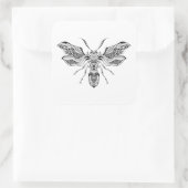 Tattoo van bijen vierkante sticker (Tas)