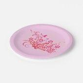 Tattoo van bloemen - papieren bordje (Gekanteld)