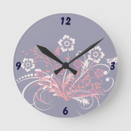 Tattoo van bloemen - ronde klok