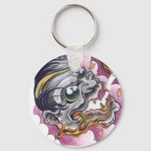 tattoo van de oosterse schedel sleutelhanger