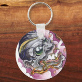 tattoo van de oosterse schedel sleutelhanger (Voorkant)