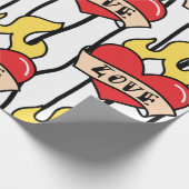 Tattoo van de oude school cadeaupapier (Hoek)