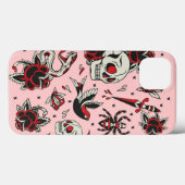 Tattoo van de oude school Case-Mate iPhone case (Achterkant (horizontaal))