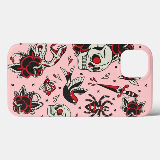 Tattoo van de oude school Case-Mate iPhone case (Achterkant (horizontaal))