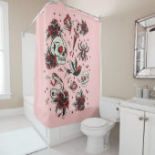 Tattoo van de oude school douchegordijn (In situ)