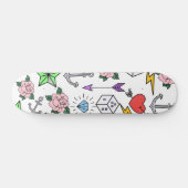 Tattoo van de oude school persoonlijk skateboard (Horizontaal)