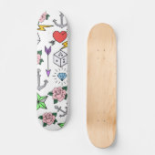 Tattoo van de oude school persoonlijk skateboard (Voorkant)