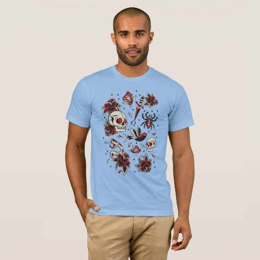 Tattoo van de oude school t-shirt (Voorkant volledig)