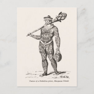 Tattoo van de priester, Marqueseseilanden Briefkaart