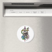 Tattoo van de schedel en Dagger Magneet (Insitu (Vaatwasser))