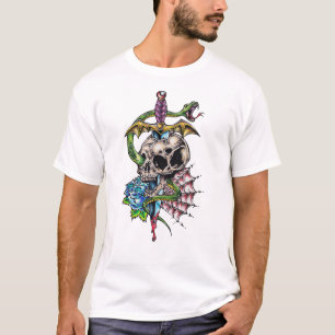 Tattoo van de schedel en Dagger T-shirt