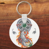 tattoo van dierlijke celpunts sleutelhanger (Voorkant)