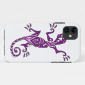 Tattoo van hagedis/henna in paars Case-Mate iPhone case (Achterkant (horizontaal))